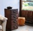 Brown wooden dresser with mirror