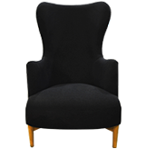 Cotton Black Single Sofa